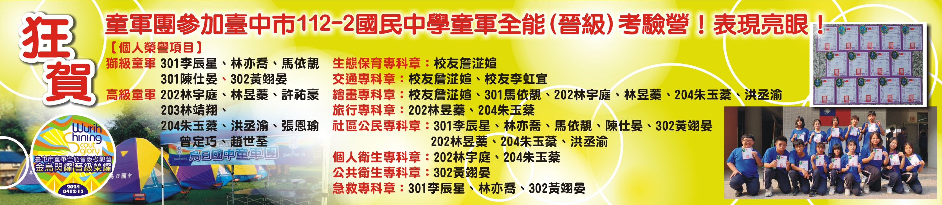 112-2晉級考驗營個人榮譽項目